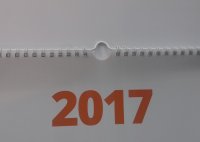 Kroužková vazba nástěnný kalendář s háčkem